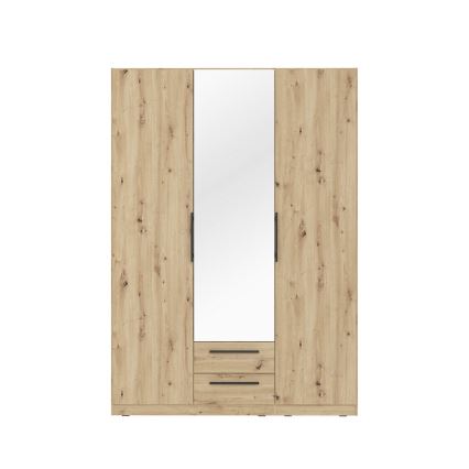 Kleiderschrank mit Spiegel MARO 150x213 cm Artisan-Eiche
