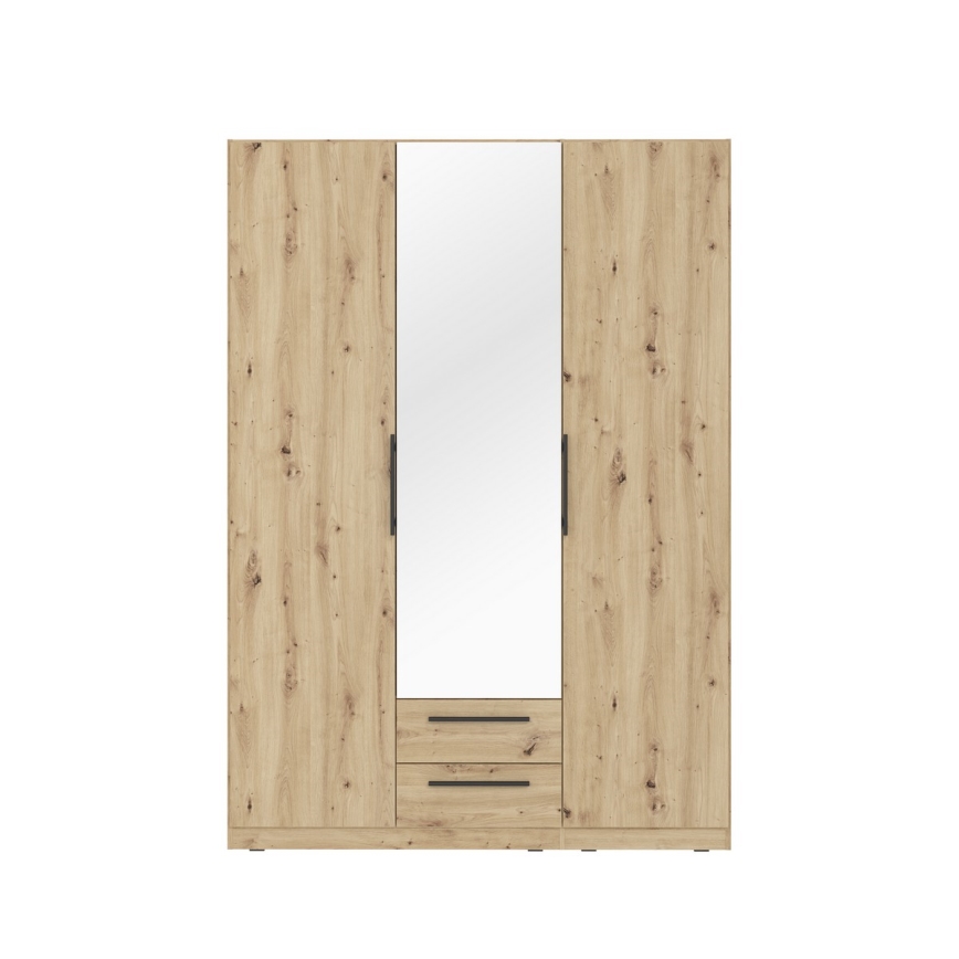 Kleiderschrank mit Spiegel MARO 150x213 cm Artisan-Eiche