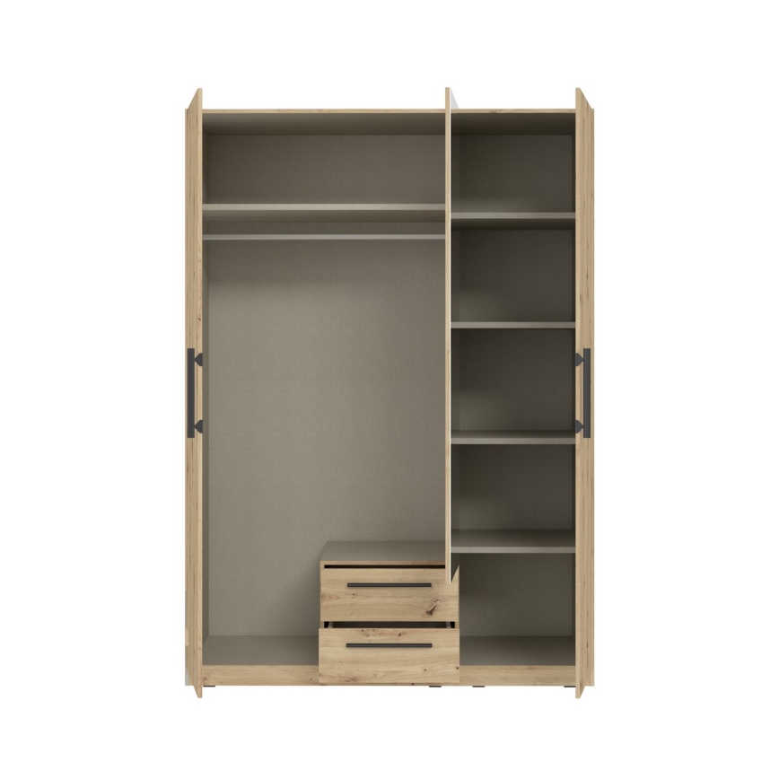 Kleiderschrank mit Spiegel MARO 150x213 cm Artisan-Eiche