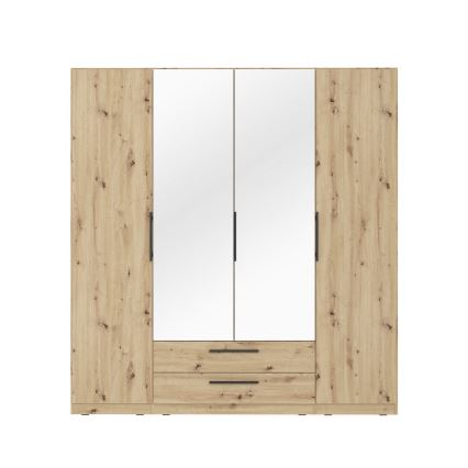 Kleiderschrank mit Spiegel MARO 200x213 cm Artisan-Eiche