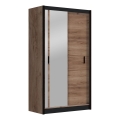 Kleiderschrank mit Spiegel SABRINA 120x215 cm Eiche Craft