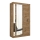 Kleiderschrank mit Spiegel SABRINA 120x215 cm Wotan-Eiche