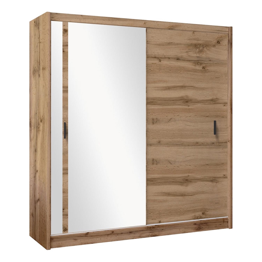 Kleiderschrank mit Spiegel SABRINA 203x215 cm Wotan-Eiche