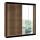 Kleiderschrank mit Spiegel SANTINO 203x215 cm Eiche Craft/schwarz