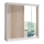 Kleiderschrank mit Spiegel SANTINO 203x215 cm weiß/Eiche Craft