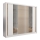Kleiderschrank mit Spiegel SANTINO 250x215 cm weiß/Eiche Craft