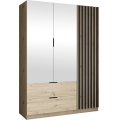 Kleiderschrank mit Spiegel VISTA 150x215 cm Artisan-Eiche/Graphit