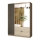 Kleiderschrank mit Spiegel VISTA 150x215 cm Artisan-Eiche/Graphit