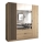 Kleiderschrank mit Spiegel VISTA 200x215 cm Eiche Artisan/Graphit