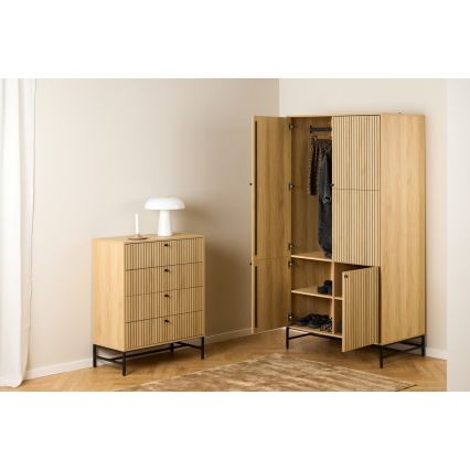 Kleiderschrank OLIVIA 99x200 cm, Eiche