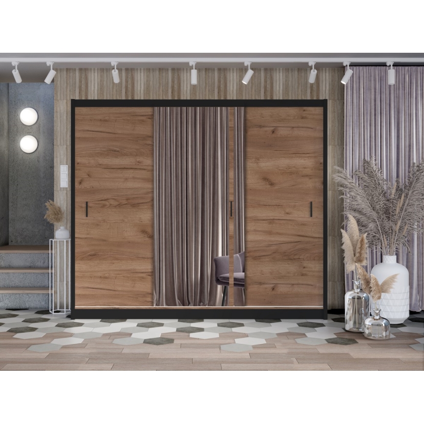 Kleiderschrank SABRINA 250x215 cm Eiche Craft