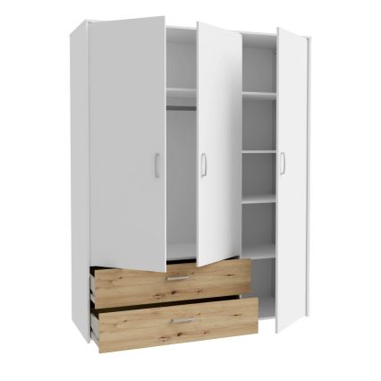 Kleiderschrank URO 152x190 cm Artisan-Eiche/Weiß