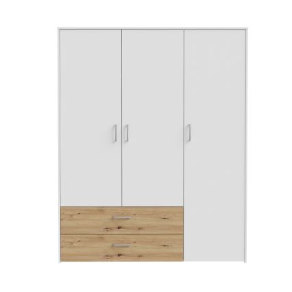 Kleiderschrank URO 152x190 cm Artisan-Eiche/Weiß