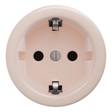 Kliklap - Retro-Haussteckdose ohne Rahmen SCHUKO 230V/16A altrosa