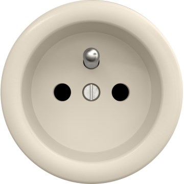 Kliklap - Retro-Haussteckdose, rahmenlos, 230 V, Beige