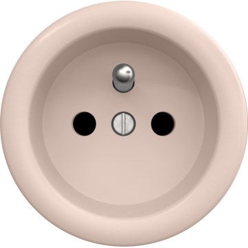 Kliklap - Retro rahmenlose Haushaltssteckdose 230V altrosa