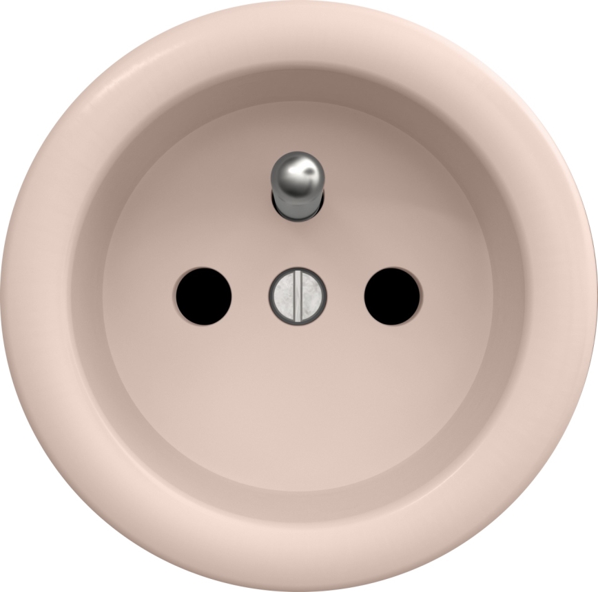 Kliklap - Retro rahmenlose Haushaltssteckdose 230V altrosa