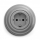 Kliklap - Retro-Schuko-Steckdose mit Rahmen 230 V/16 A, grau