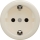 Kliklap - Retro-Schuko-Steckdose, rahmenlos, 230 V/16 A, beige
