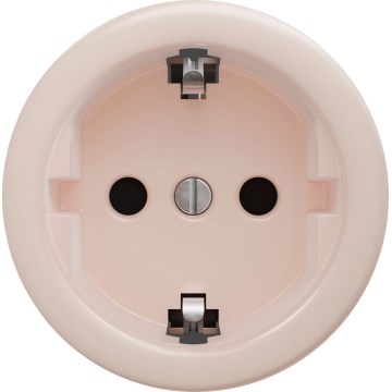 Kliklap - Retro-Steckdose für den Haushalt, rahmenlos, SCHUKO 230V/16A, Altrosa