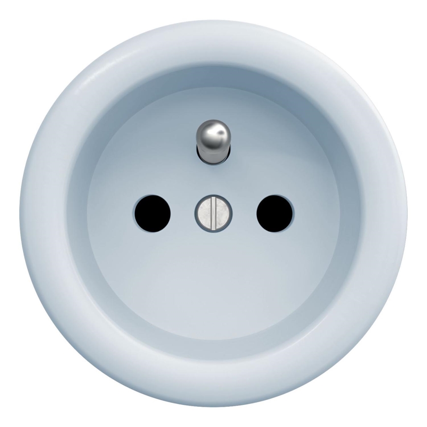 Kliklap - Retro-Steckdose ohne Rahmen 230V blau