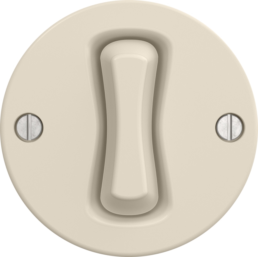 Kliklap - Retro-Treppenlichtschalter ohne Rahmen Nr. 6, beige