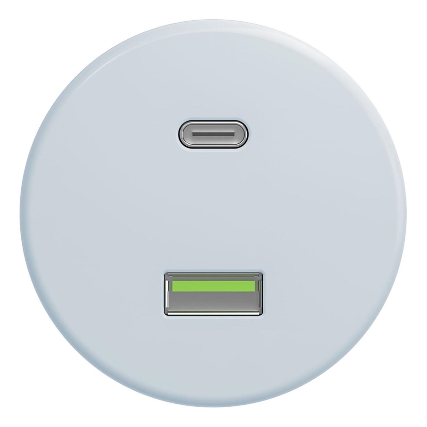 Kliklap - Vintage-USB-Dose A+C ohne Rahmen blau
