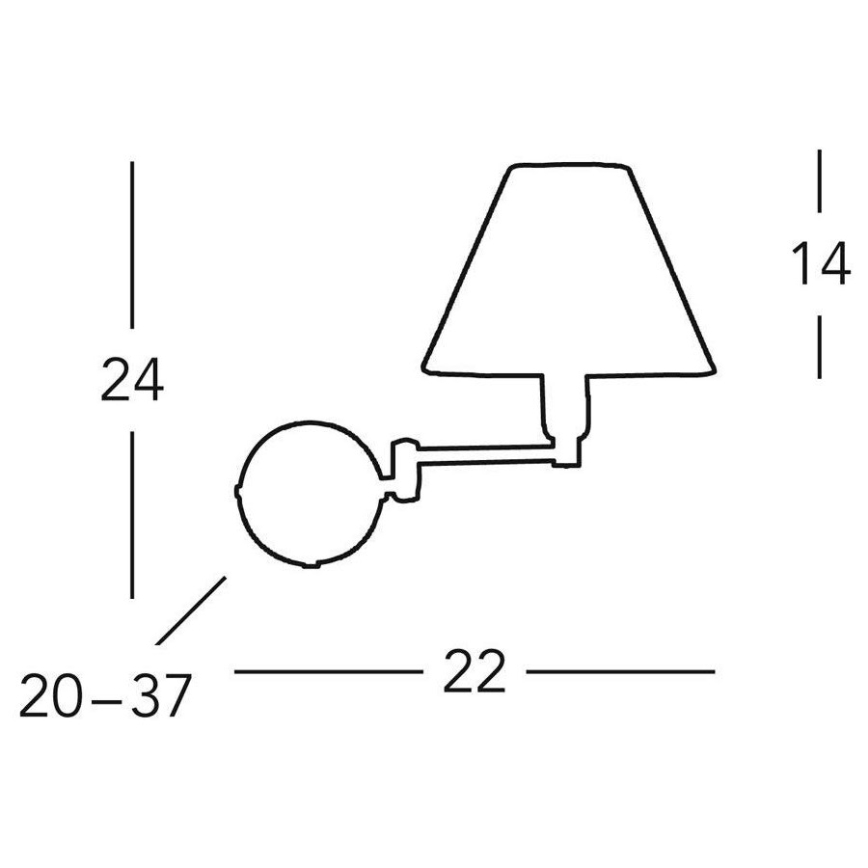 Kolarz 264.61.4 - Wandleuchte HILTON 1xE14/40W/230V