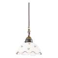 Kolarz 731.30.160 - Pendelleuchte mit Kabelabhängung NONNA 1xE27/75W/230V Ø 20 cm mit Blumenmotiv Roségold