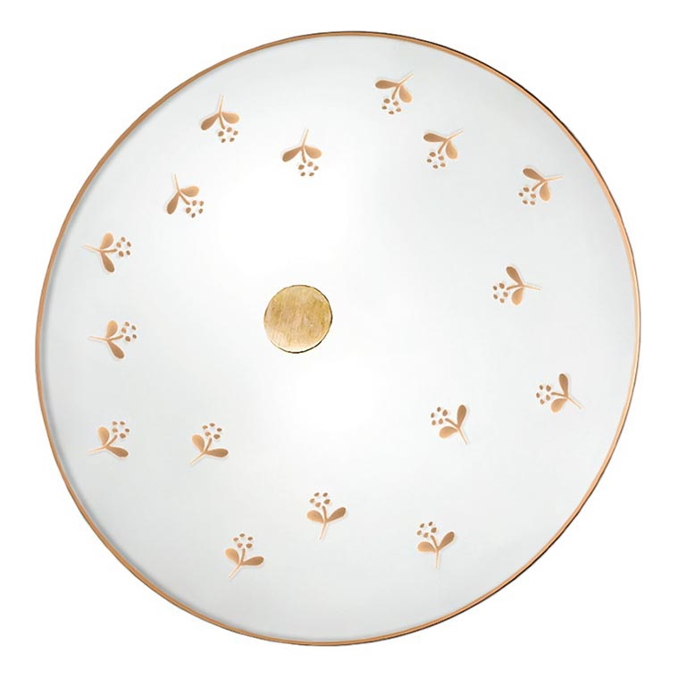 Kolarz 731.U12.4.160 - Wandleuchte NONNA 2xE14/60W/230V, Ø 32 cm, mit Blumenmotiv, Roségold