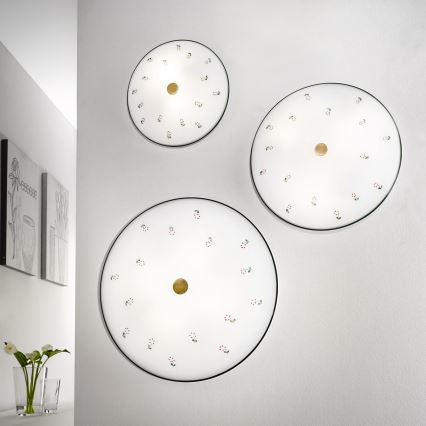 Kolarz 731.U12.4.70 - Deckenleuchte NONNA 2xE14/60W/230V Ø 32 cm grün/messing