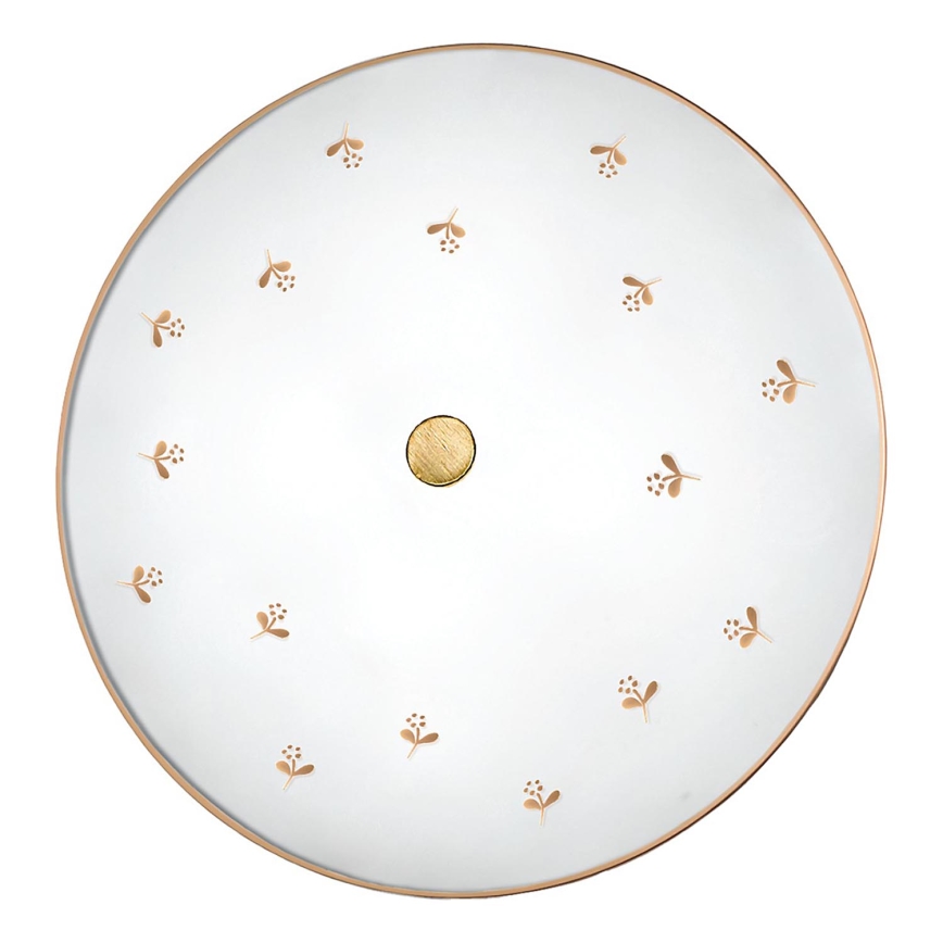 Kolarz 731.U14.4.160 - Wandleuchte NONNA, 4xE27/60W/230V, Ø 54 cm, Blumenmuster, Roségold