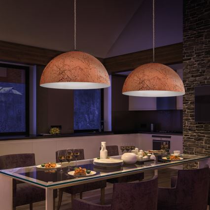 Kolarz A1339.31.Co.VinCu/50 - Hängeleuchte an Seil CULT 1xE27/100W/230V Ø 50 cm kupferfarben