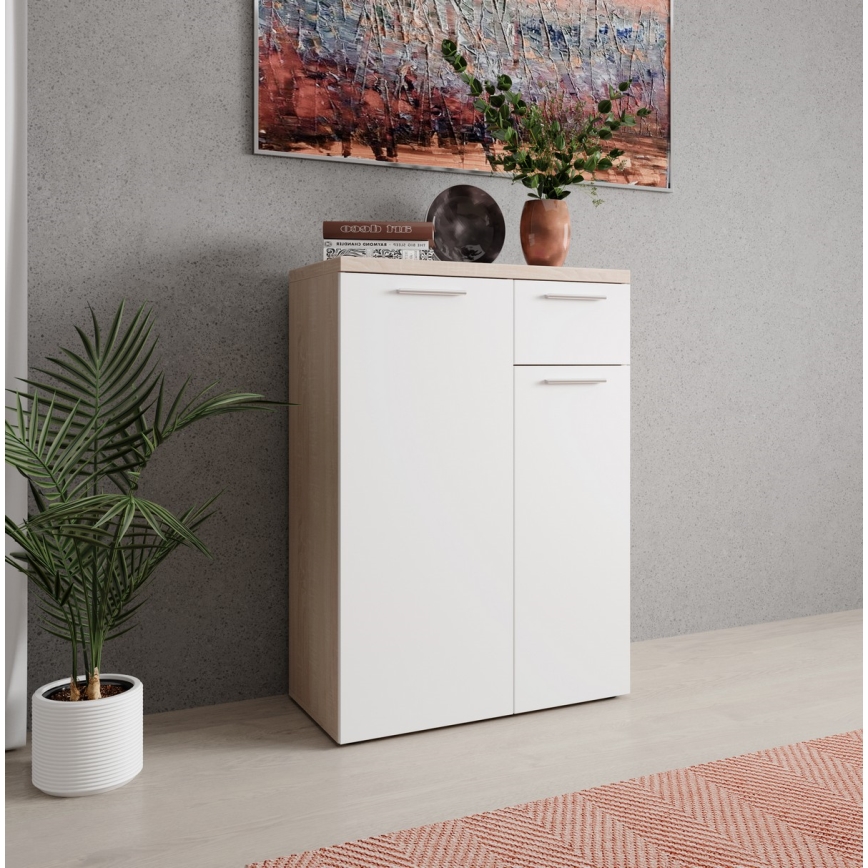 Kommode BRUNO Sonoma-Eiche/Weiß