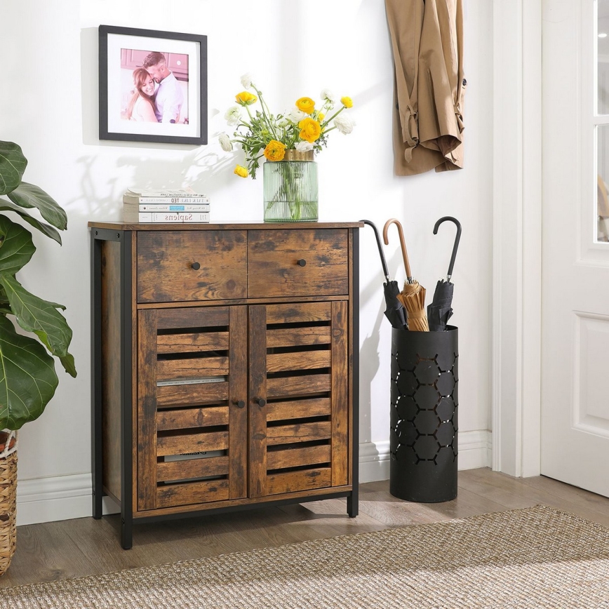 Kommode mit Schubladen FIRA braun/schwarz