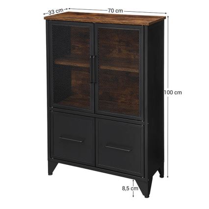Kommode FIRA schwarz/braun