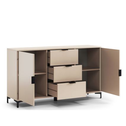 Kommode mit Schubladen und Türen LORA beige