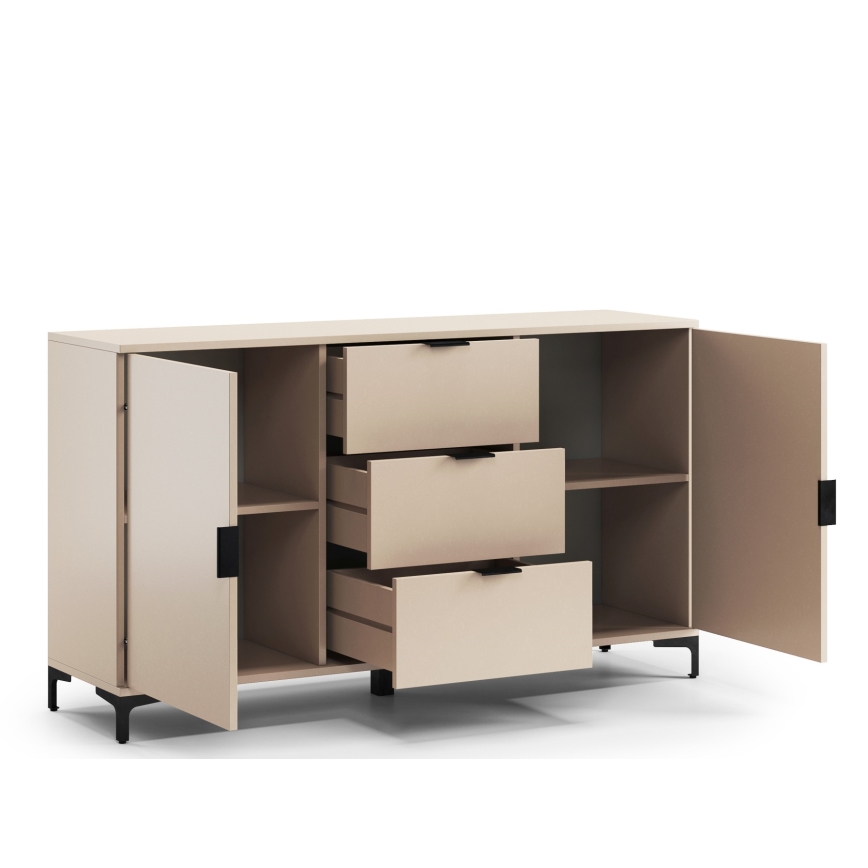 Kommode mit Schubladen und Türen LORA beige