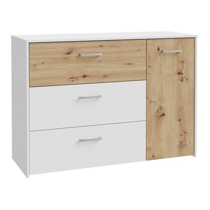 Kommode mit Schubladen URO Eiche Artisan/ weiß