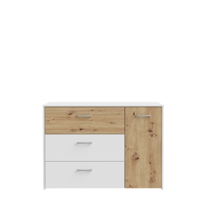 Kommode mit Schubladen URO Eiche Artisan/ weiß
