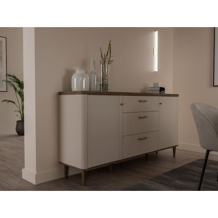 Kommode mit Schubladen VIRO braun/beige
