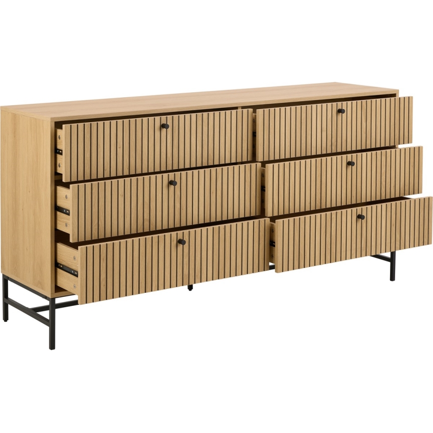 Kommode OLIVIA mit Schubladen, Eiche