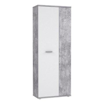 Kommode/Schuhschrank SIMO, weiß/grau in Betonoptik