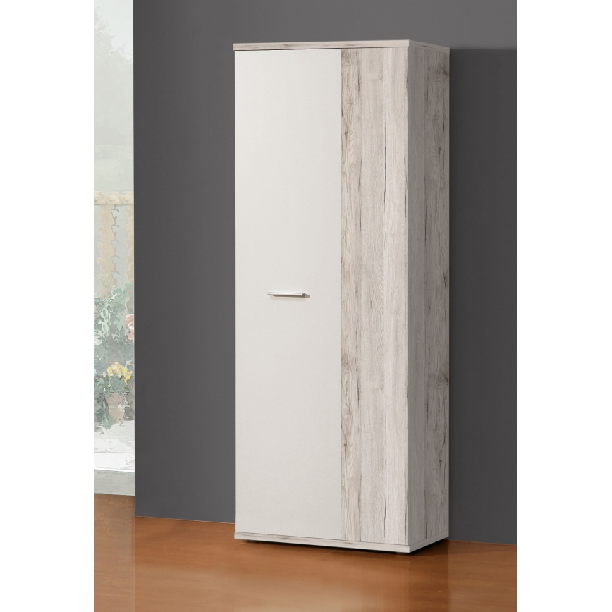 Kommode/Schuhschrank SIMO weiß/taupe