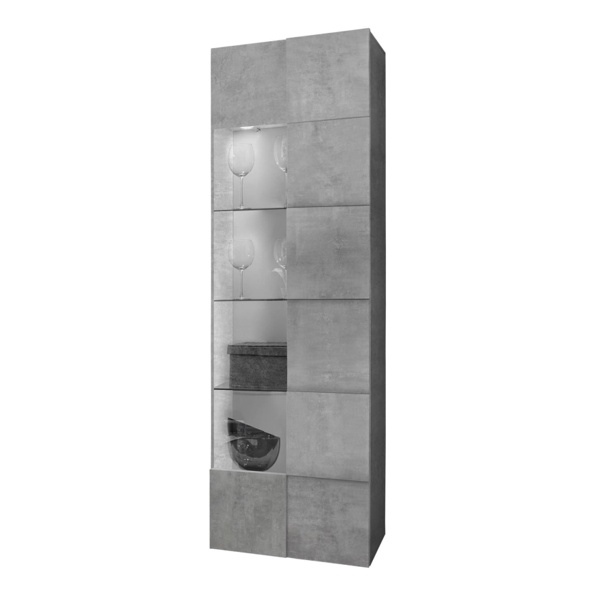 Kommode SERIAN – Betonoptik, grau