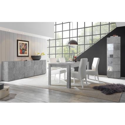 Kommode SERIAN – Betonoptik, grau
