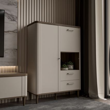 Kommode VIRO, Braun/Beige