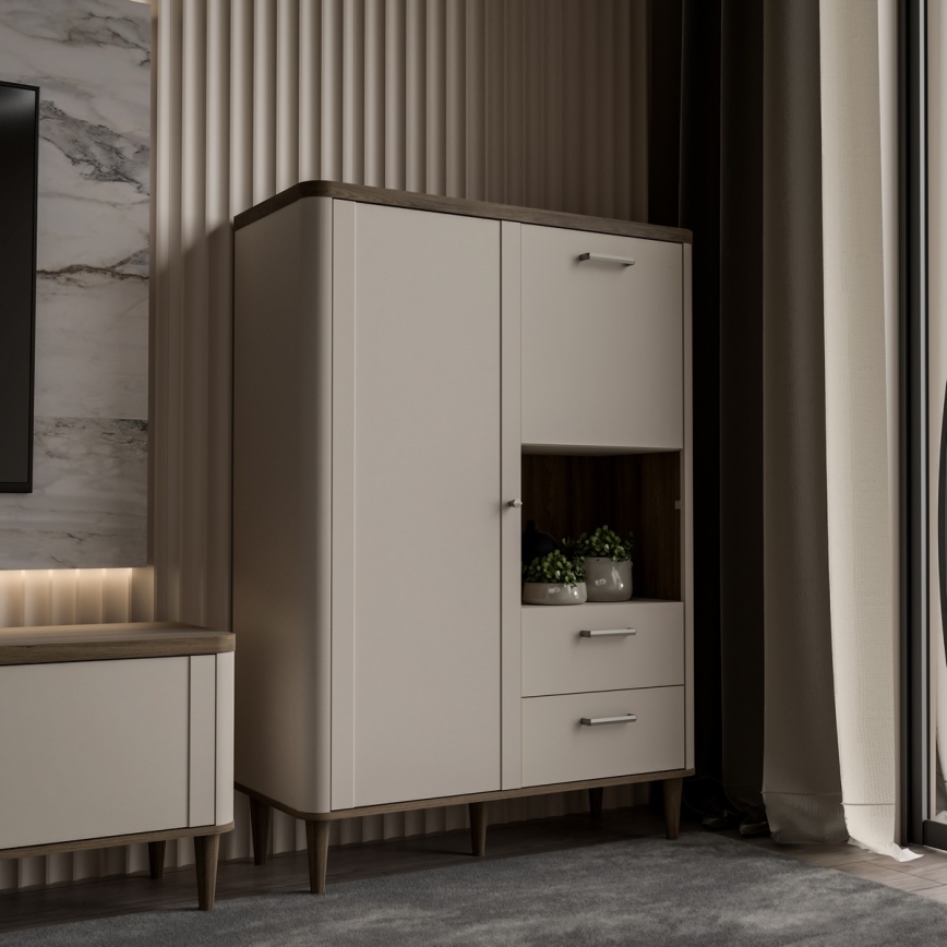 Kommode VIRO, Braun/Beige