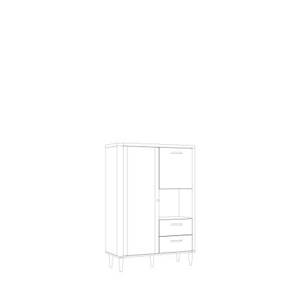 Kommode VIRO, Braun/Beige