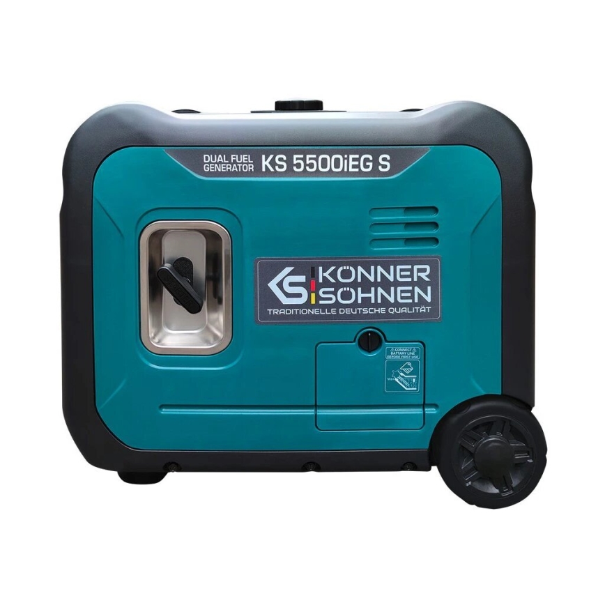 Könner & Söhnen 13046 - Gas- und benzinbetriebener Inverter-Stromgenerator KS 5500iEG S 5500W